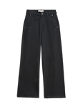 Lyocell Blend High Rise Wide Leg Jean