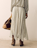 Checked Maxi A-Line skirt