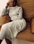 Checked Maxi A-Line skirt