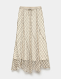 Checked Maxi A-Line skirt