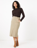 Denim Midi Skirt