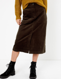 Cotton Rich A-Line Midi Skirt