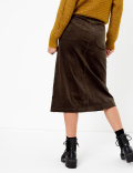 Cotton Rich A-Line Midi Skirt