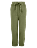 Pure Cotton Tapered Ankle Grazer Trousers