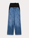 2 Pack Denim Pull On Wide Leg Jeans