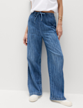 2 Pack Denim Pull On Wide Leg Jeans