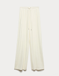 High Waisted Wide Leg Joggers