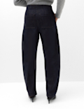 High Waisted Pintuck Barrel Jeans with Lyocell
