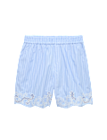 Pure Cotton Embroidered Striped Shorts