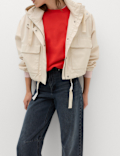 High Waisted Barrel Turn Up Jeans