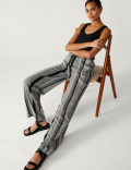 Printed Wide Leg Trousers
