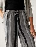 Printed Wide Leg Trousers