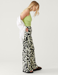 Printed Wide Leg Trousers