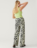 Printed Wide Leg Trousers