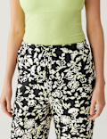 Printed Wide Leg Trousers