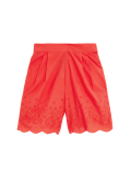 Pure Cotton Embroidered High Waisted Shorts