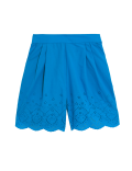 Pure Cotton Embroidered High Waisted Shorts