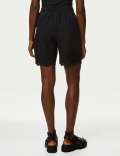 Pure Cotton Embroidered High Waisted Shorts