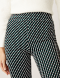 Printed High Waisted Flared Leggings