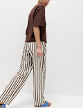 2 Pack Pure Cotton Poplin Straight Leg Trousers