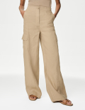 Pure Linen Cargo Trousers
