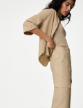 Pure Linen Cargo Trousers