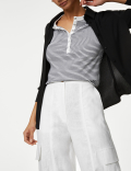 Pure Linen Cargo Trousers