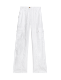 Pure Linen Cargo Trousers