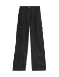 Pure Linen Cargo Trousers
