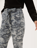Tencel&trade; Rich Cargo Tapered Cropped Trousers