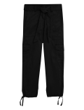 Tencel™ Rich Cargo Tapered Cropped Trousers