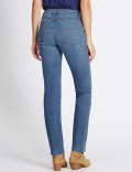 Mid Rise Straight Leg Jeans