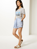 Pure Linen Casual Shorts