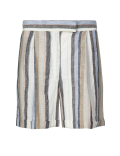 Pure Linen Striped Shorts
