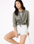 Denim Cut Off High Waisted Shorts
