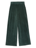 Jersey Cord Wide Leg Ankle Grazer Trousers