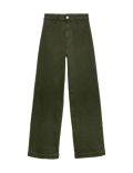 High Waisted Wide Leg Ankle Grazer Jeans