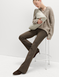 Jersey Elasticated Waist Flared Trousers
