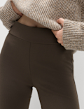Jersey Elasticated Waist Flared Trousers