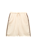 Side Stripe Longline Shorts with Linen