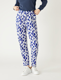 Jersey Printed Tapered Trousers