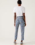 Jersey Printed Tapered Trousers