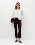 Cord Flare Cropped Trousers