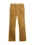 Cord Flare Cropped Trousers