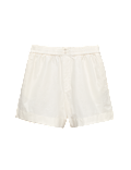 Pure Cotton Poplin High Waisted Shorts