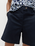 Cotton Rich High Waisted Chino Shorts