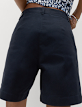 Cotton Rich High Waisted Chino Shorts