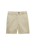 Cotton Rich High Waisted Chino Shorts