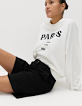 Cotton Rich High Waisted Chino Shorts