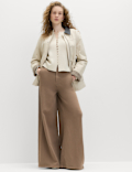 Pure Cotton Palazzo Trousers